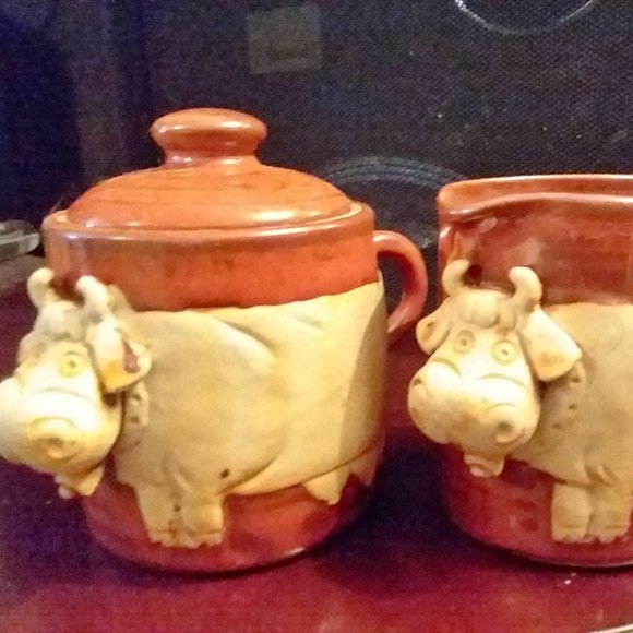 Other - Ceramic Cow Sugar bowl and Creamer